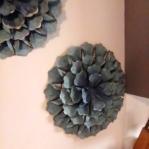 Large metal flower wall decor